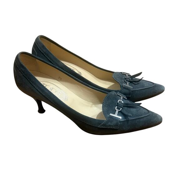 Tod’s Gray Suede Pumps - 9.5 - Picture 1 of 11